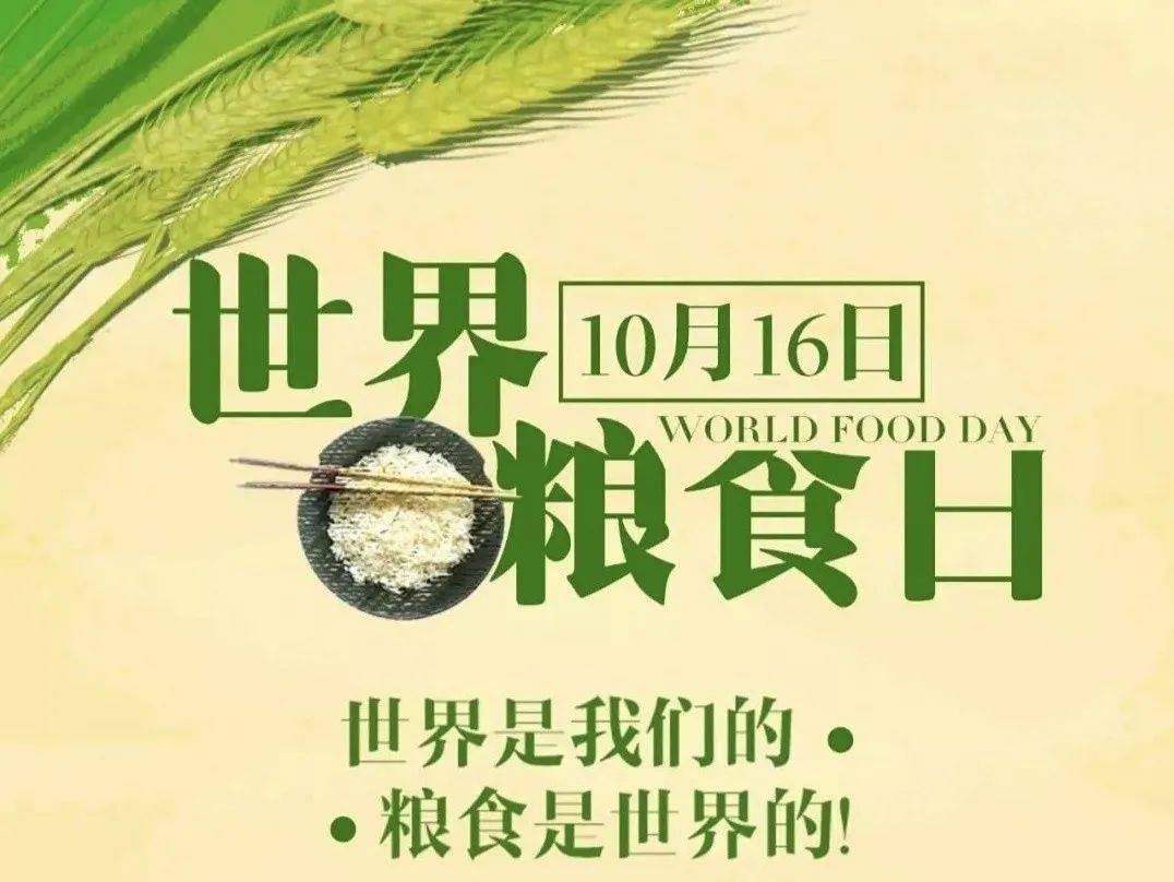 迎接第43個世界糧食日，今天你節(jié)約糧食了嗎？